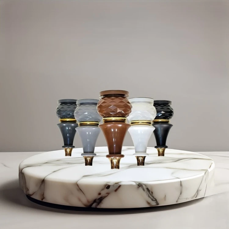 پایه کریستال سفید 18 و 23 سانتی