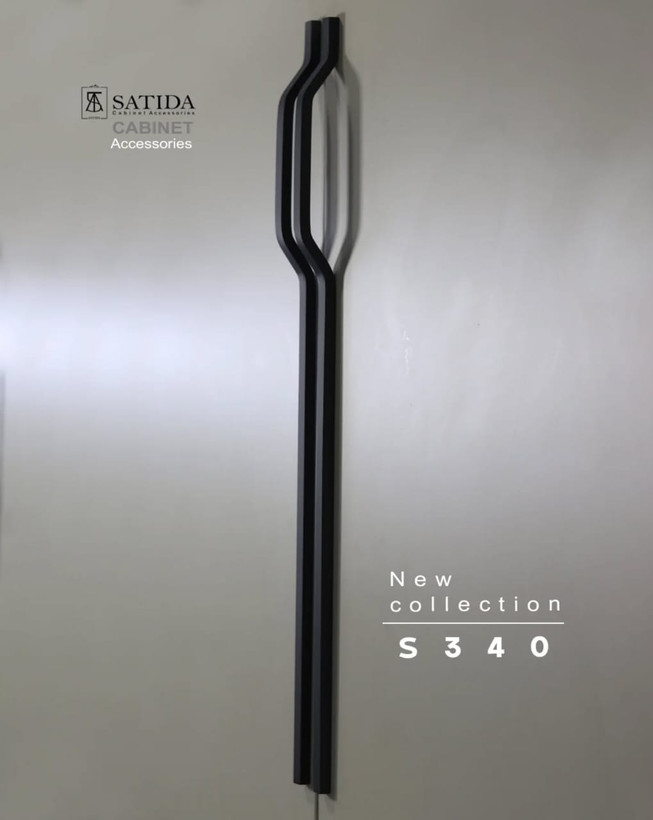 دستگیره کابینت مشکی و طوسی کدS340