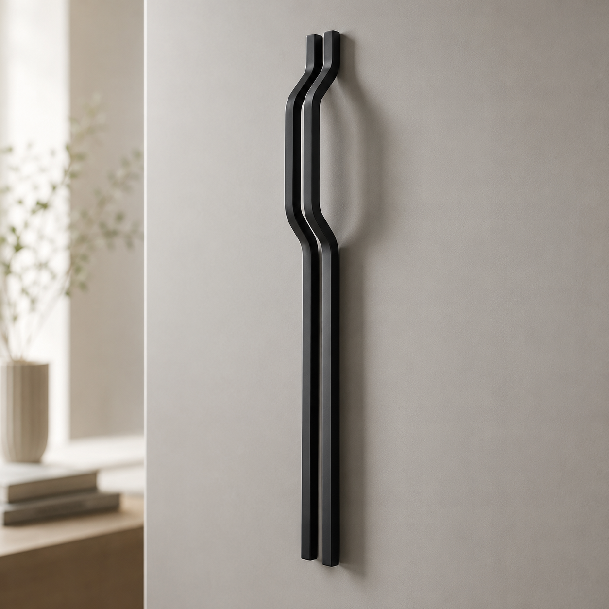 دستگیره کابینت مشکی و طوسی کدS-340